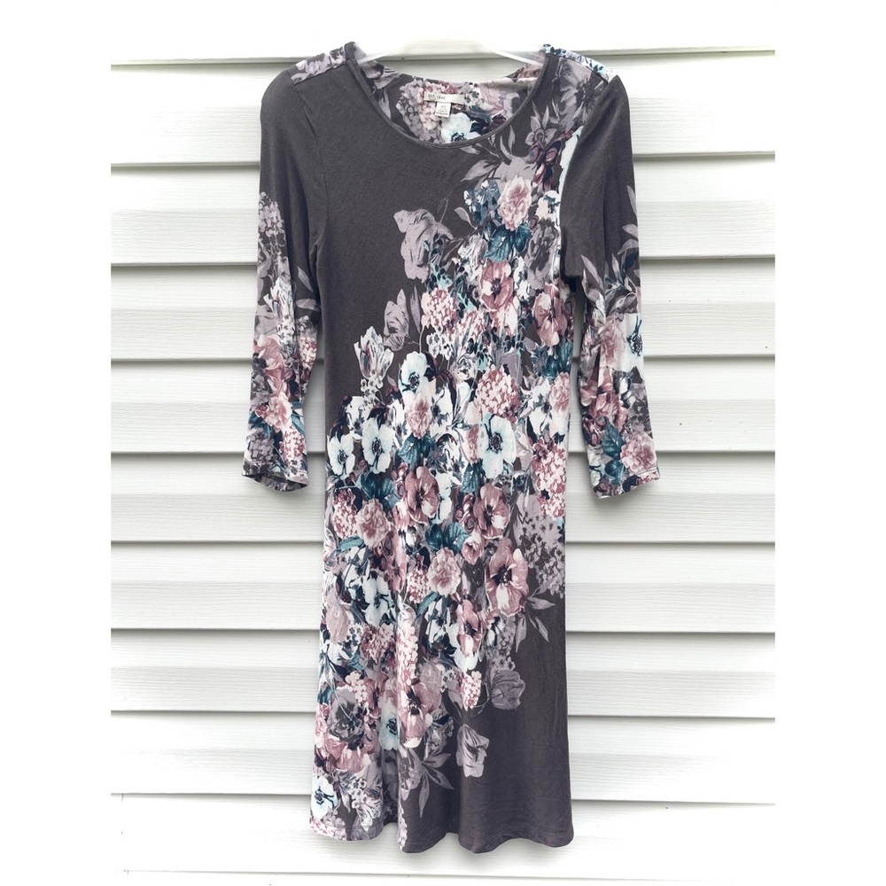 Floral Fitted Midi Dress Size XS